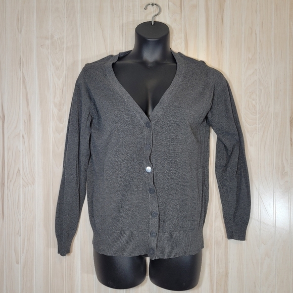 Maurices Gray V-Neck Cardigan Sz 0X - Picture 1 of 4